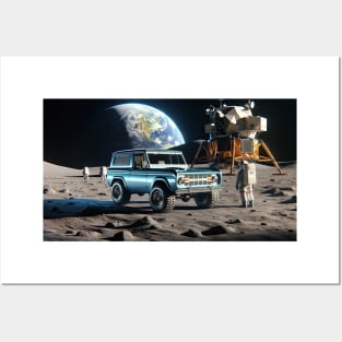 1966 Ford Bronco on the Moon Posters and Art